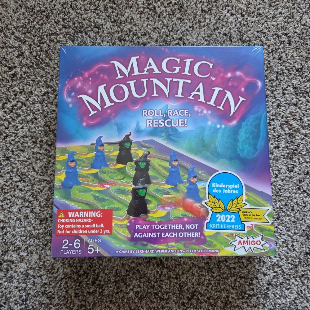 Amigo Games Magic Mountain Board Game Family Co-Op Fantasy Witches 3D Sealed New